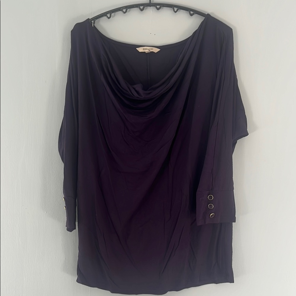 RW&CO. Purple Dolman Sleeve Blouse